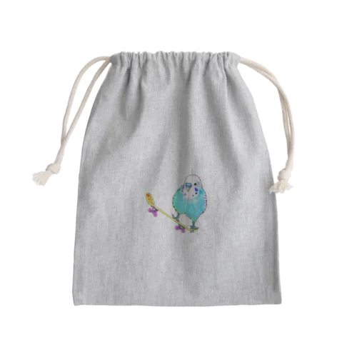 スケボーインコ　タロ Mini Drawstring Bag