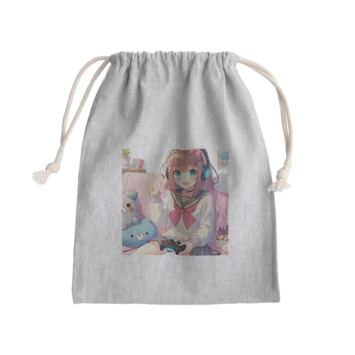 ゲーム女子 Mini Drawstring Bag