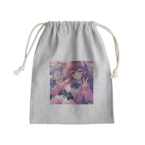 ゲーム女子 Mini Drawstring Bag