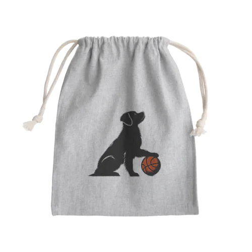 犬とバスケットボール Mini Drawstring Bag