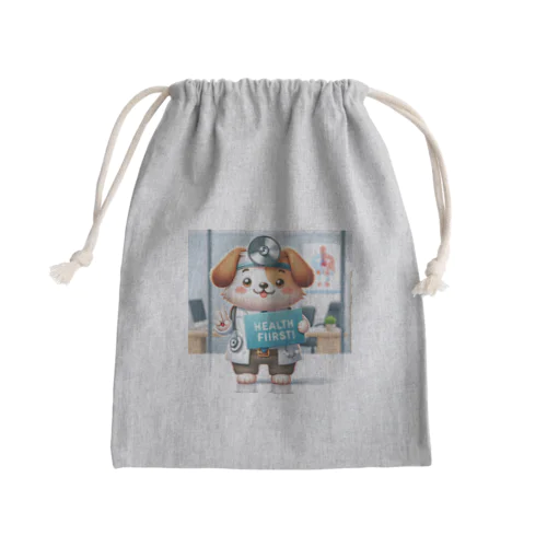 健康第一の犬 Mini Drawstring Bag