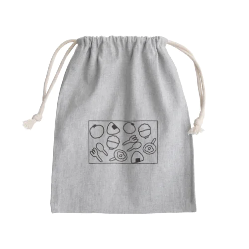 いとえりグッズ-おにぎり柄- Mini Drawstring Bag