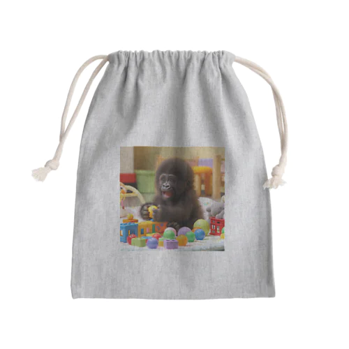 あかちゃんゴリ先輩 Mini Drawstring Bag