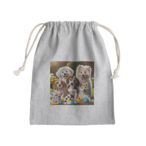 いぬれんじゃー Mini Drawstring Bag