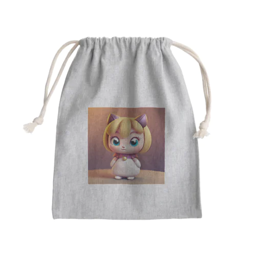 かわいい3Dキャラのグッズ Mini Drawstring Bag