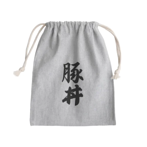 豚丼 Mini Drawstring Bag