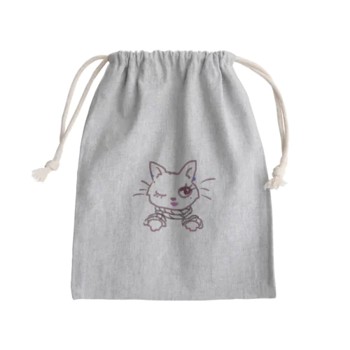 縄猫(Rope kitten)/ 能登半島地震応援アイテム Mini Drawstring Bag