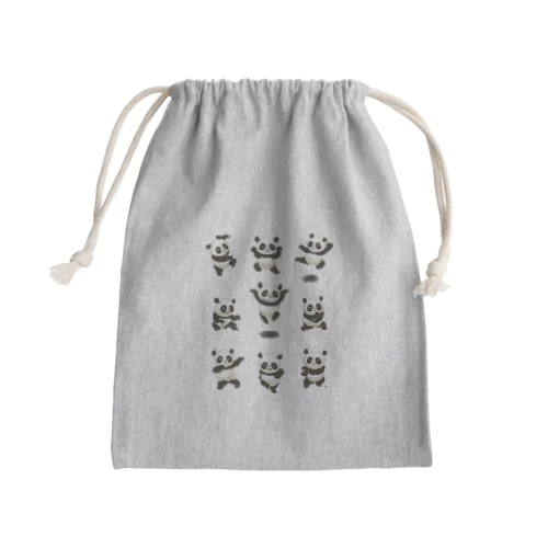 功夫のパンダちゃん Mini Drawstring Bag