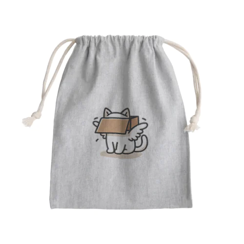 箱隠れ遊びねこ Mini Drawstring Bag