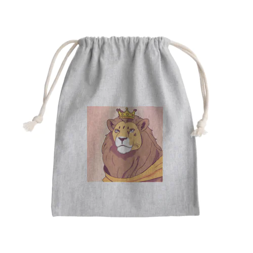 王冠のついたライオン Mini Drawstring Bag