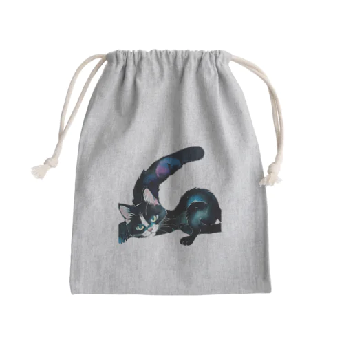 黒猫と魔法の尻尾 Mini Drawstring Bag