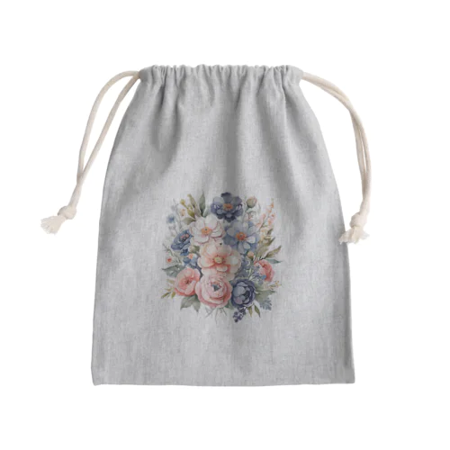 パステルカラーの花束 Mini Drawstring Bag