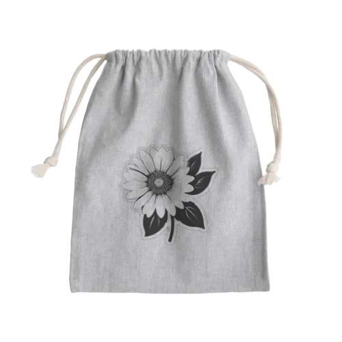 モノクロマーガレット Mini Drawstring Bag