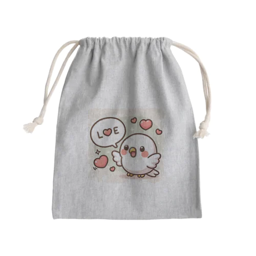 小鳥のラブちゃん Mini Drawstring Bag