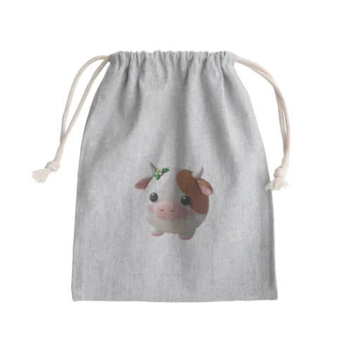 可愛い💕まんまる◯シリーズ✨　牛🐮 Mini Drawstring Bag