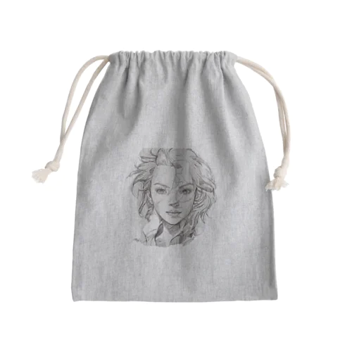 エロカッコイイ女性 Mini Drawstring Bag