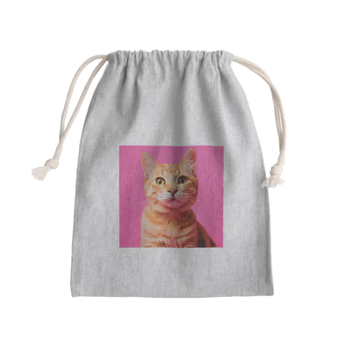 可愛い猫のイラストグッズ Mini Drawstring Bag
