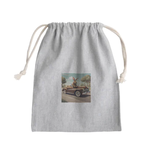 アメ車うさぎ Mini Drawstring Bag