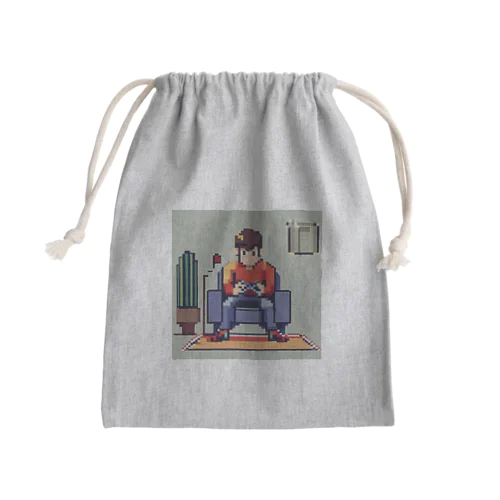 ゲームするロケットボーイ Mini Drawstring Bag