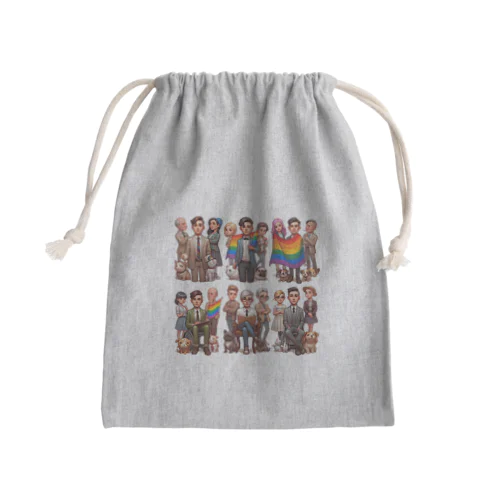 LGBTQサポート Mini Drawstring Bag