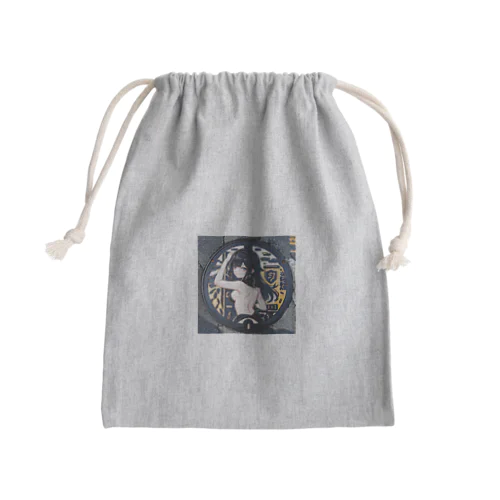 マンホール美女 Mini Drawstring Bag