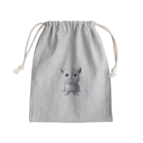 ブサカワ二頭身アニマル(背景無) Mini Drawstring Bag