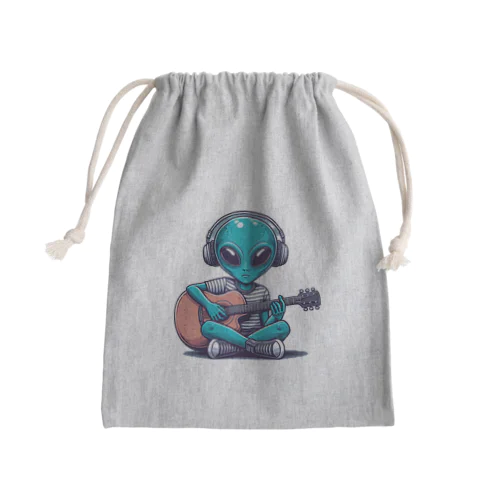 ギターと宇宙人 Mini Drawstring Bag