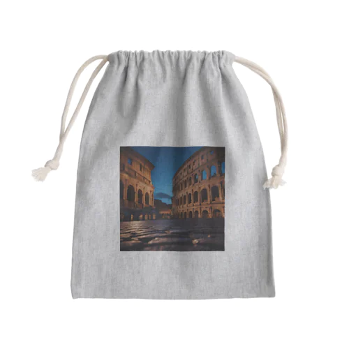 夕闇に染まるコロッセオの風景 Mini Drawstring Bag