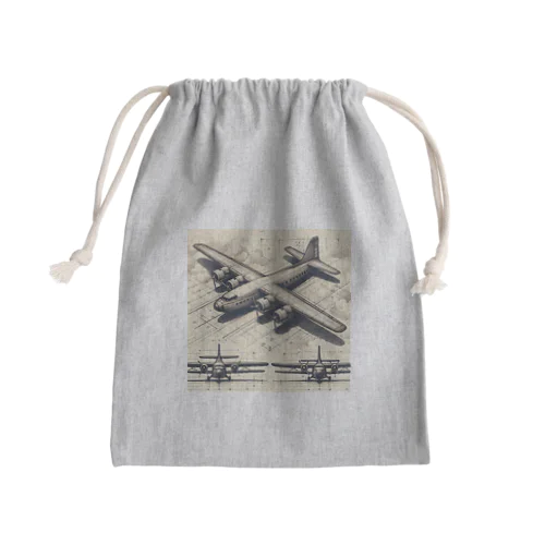 架空の航空機 Mini Drawstring Bag