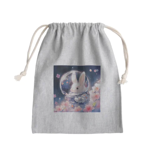 うさぎの宇宙飛行｡.:*･ﾟ Mini Drawstring Bag