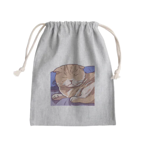 お昼寝中の猫 Mini Drawstring Bag