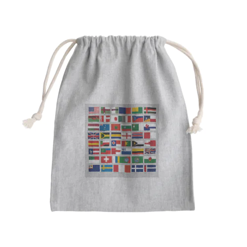 世界国旗 Mini Drawstring Bag