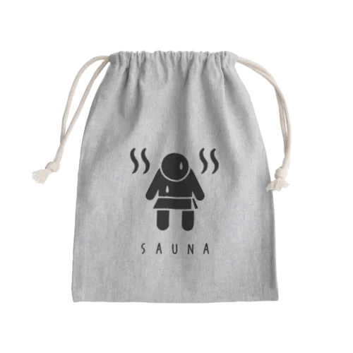 サウナ好きピクトグラム Mini Drawstring Bag