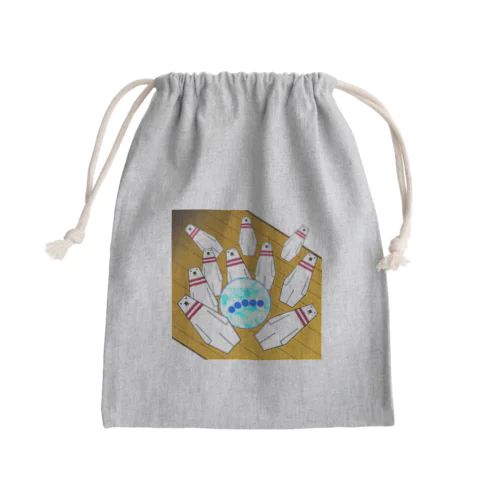 しろくまボウル Mini Drawstring Bag