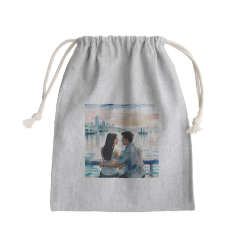 ラブロマンスのカップル Mini Drawstring Bag