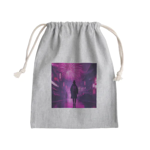 和風サイバーパンク Mini Drawstring Bag