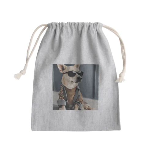 モダンな犬 Mini Drawstring Bag