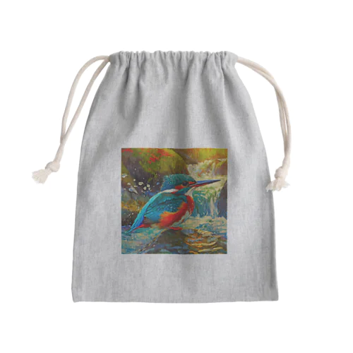 渓流のカワセミ Mini Drawstring Bag