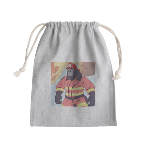 ゴリラ消防士 Mini Drawstring Bag