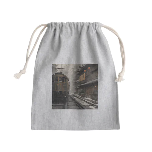 レトロな電車 Mini Drawstring Bag