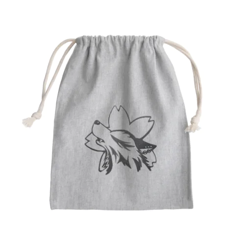 ウルフ桜バック Mini Drawstring Bag