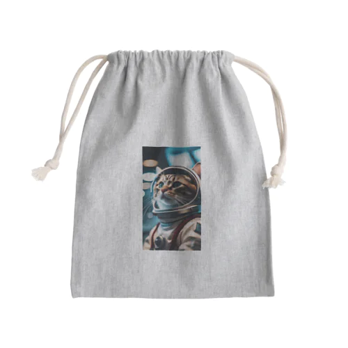 旅立つ宇宙猫 Mini Drawstring Bag