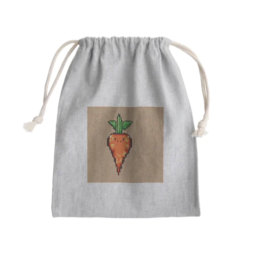 ピクセルにんじん Mini Drawstring Bag