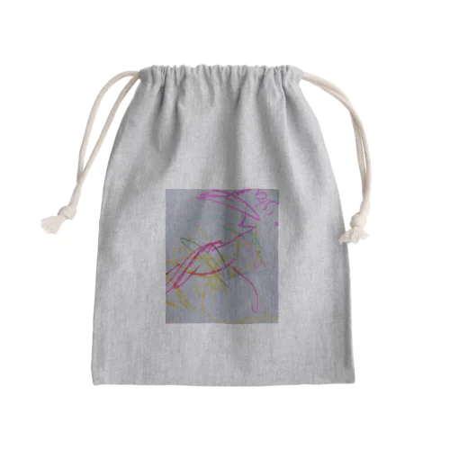 初めてのお絵描き Mini Drawstring Bag