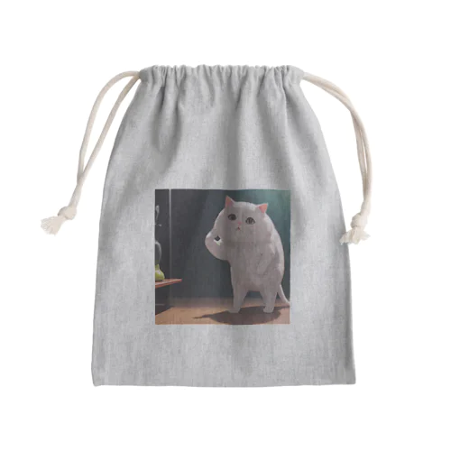 もっちり妖怪ネコ Mini Drawstring Bag