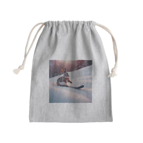 スキーうさちゃん Mini Drawstring Bag