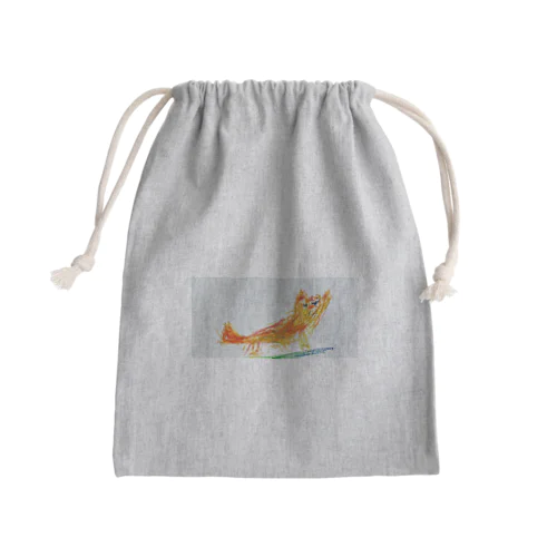 キュートな子猫のイラスト Mini Drawstring Bag