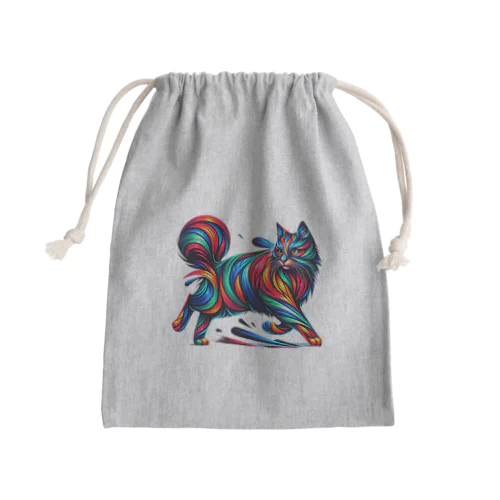 虹色の魔法にかかった夜 Mini Drawstring Bag