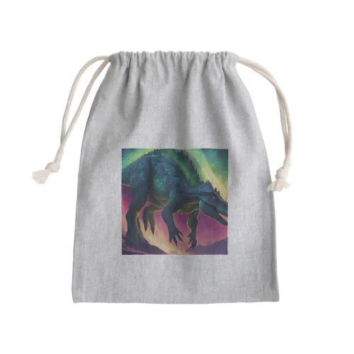 オーロラのような発光をする恐竜 Mini Drawstring Bag