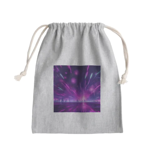 常に花火が打ち上げられている花火宇宙 Mini Drawstring Bag